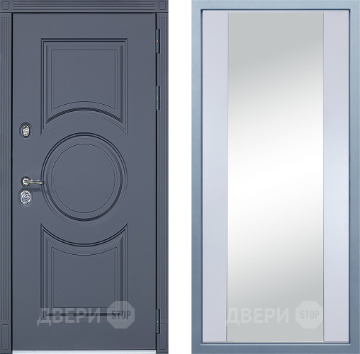 Дверь Дива МХ-30 STR Д-15 Зеркало Белый в Голицыно