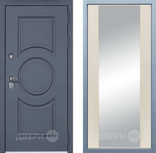 Входная металлическая Дверь Дива МХ-30 STR Д-15 Зеркало Шампань в Голицыно