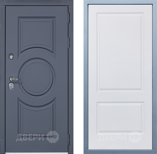 Входная металлическая Дверь Дива МХ-30 STR Д-7 Белый в Голицыно