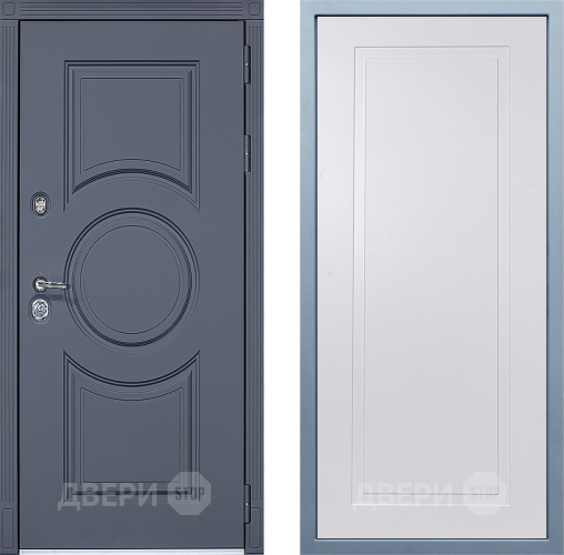 Входная металлическая Дверь Дива МХ-30 STR Н-10 Белый в Голицыно