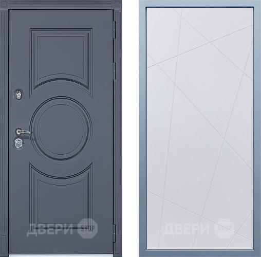 Входная металлическая Дверь Дива МХ-30 STR Д-11 Белый в Голицыно