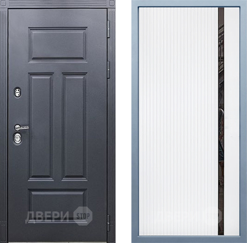 Входная металлическая Дверь Дива МХ-29 STR МХ-46 Белый матовый в Голицыно