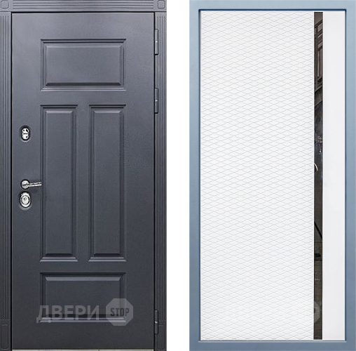 Входная металлическая Дверь Дива МХ-29 STR МХ-47 Белый матовый в Голицыно