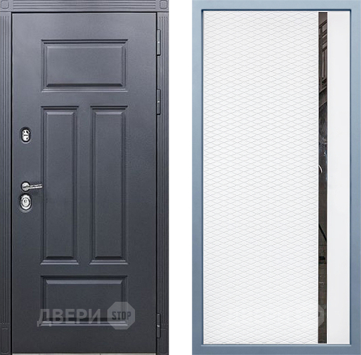 Входная металлическая Дверь Дива МХ-29 STR МХ-47 Белый матовый в Голицыно