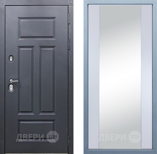 Входная металлическая Дверь Дива МХ-29 STR Д-15 Зеркало Белый в Голицыно