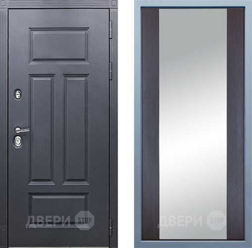 Входная металлическая Дверь Дива МХ-29 STR Д-15 Зеркало Венге в Голицыно