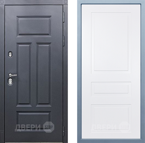 Входная металлическая Дверь Дива МХ-29 STR Н-13 Белый в Голицыно