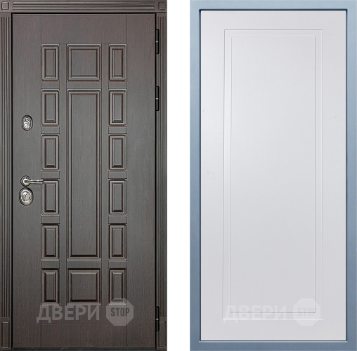 Входная металлическая Дверь Дива МХ-53 STR Н-10 Белый в Голицыно