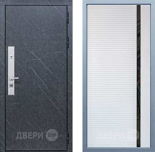 Входная металлическая Дверь Дива МХ-26 STR МХ-45 Белый матовый в Голицыно