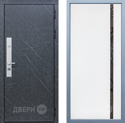 Входная металлическая Дверь Дива МХ-26 STR МХ-47 Белый матовый в Голицыно