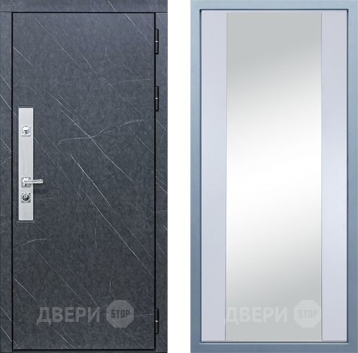 Входная металлическая Дверь Дива МХ-26 STR Д-15 Зеркало Белый в Голицыно
