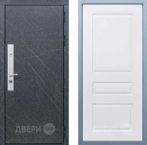 Входная металлическая Дверь Дива МХ-26 STR Д-13 Белый в Голицыно