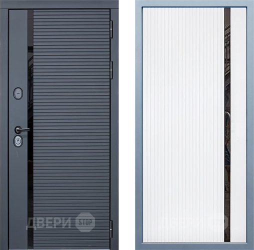 Входная металлическая Дверь Дива МХ-45 STR МХ-46 Белый матовый в Голицыно