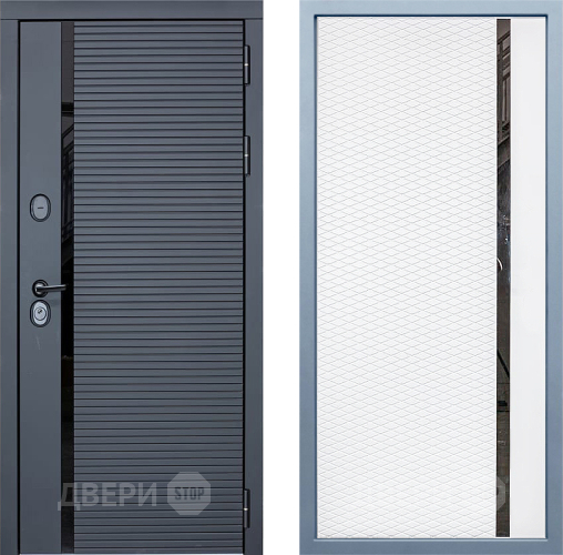 Входная металлическая Дверь Дива МХ-45 STR МХ-47 Белый матовый в Голицыно