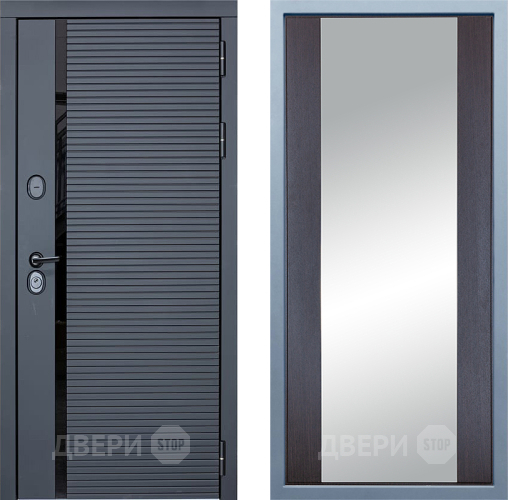 Входная металлическая Дверь Дива МХ-45 STR Д-15 Зеркало Венге в Голицыно
