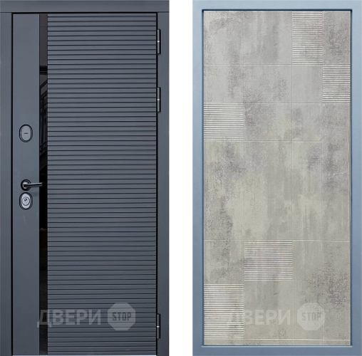 Входная металлическая Дверь Дива МХ-45 STR Д-4 Бетон темный в Голицыно
