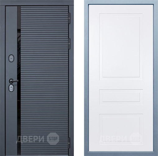 Входная металлическая Дверь Дива МХ-45 STR Н-13 Белый в Голицыно