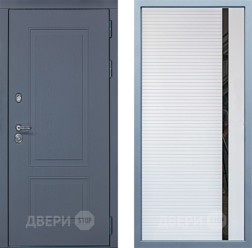 Входная металлическая Дверь Дива МХ-38 STR МХ-45 Белый матовый в Голицыно