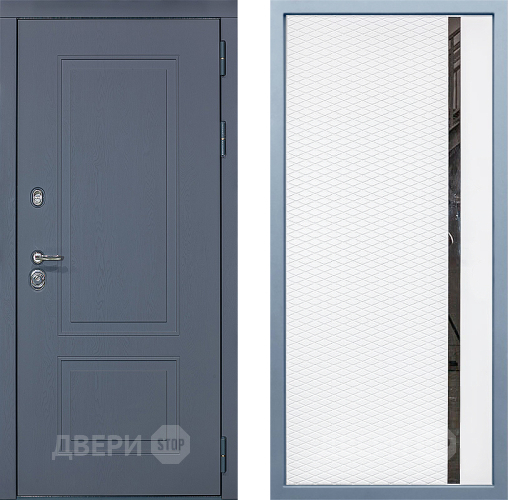 Входная металлическая Дверь Дива МХ-38 STR МХ-47 Белый матовый в Голицыно