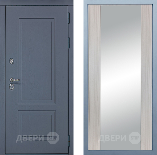Входная металлическая Дверь Дива МХ-38 STR Д-15 Зеркало Сандал белый в Голицыно