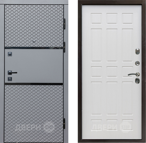 Входная металлическая Дверь Престиж Ромб Спарта Лиственница белая в Голицыно