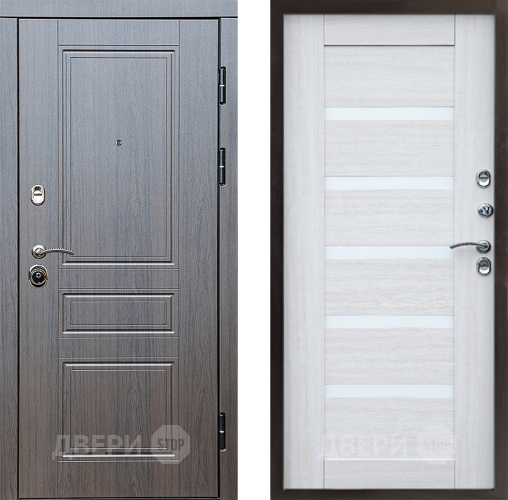 Входная металлическая Дверь Престиж Классика Венге Царга Лиственница белая в Голицыно