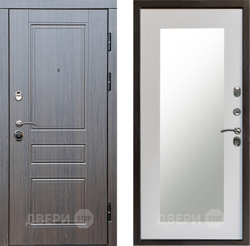 Входная металлическая Дверь Престиж Классика Венге Зеркло Пастораль Лиственница белая в Голицыно