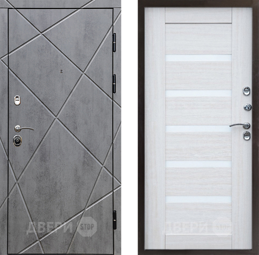 Входная металлическая Дверь Престиж Лучи Царга Лиственница белая в Голицыно