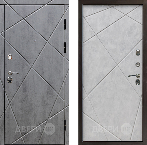 Входная металлическая Дверь Престиж Лучи Лучи Бетон светлый в Голицыно