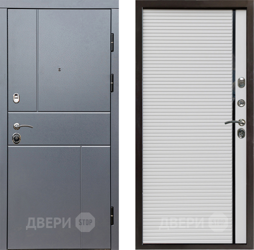 Входная металлическая Дверь Престиж Горизонт Грэй Porte Белый в Голицыно