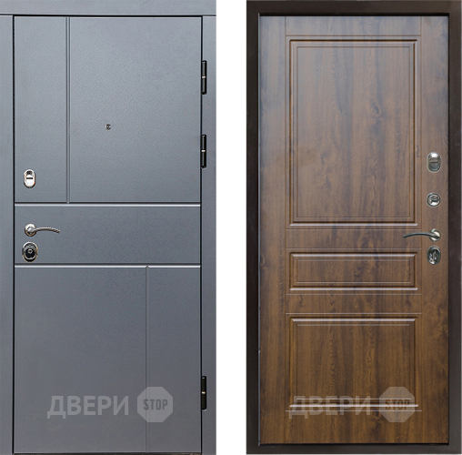 Входная металлическая Дверь Престиж Горизонт Грэй Классика Дуб в Голицыно
