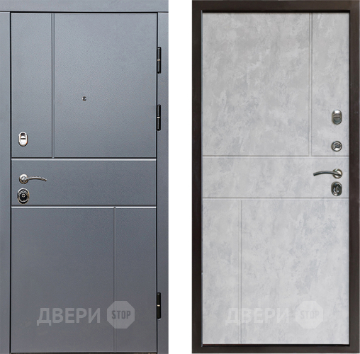 Входная металлическая Дверь Престиж Горизонт Грэй Горизонт Бетон светлый в Голицыно