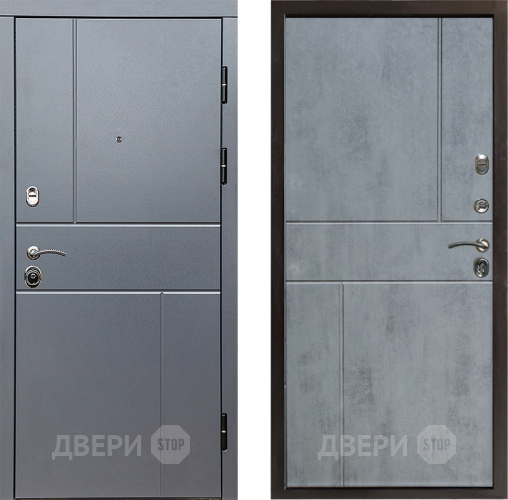 Входная металлическая Дверь Престиж Горизонт Грэй Горизонт Бетон темный в Голицыно