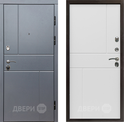 Входная металлическая Дверь Престиж Горизонт Грэй Горизонт Бетон белый в Голицыно