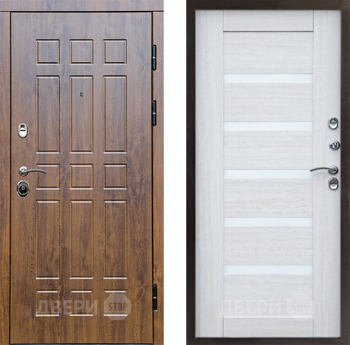 Входная металлическая Дверь Престиж Стандарт Царга Лиственница белая в Голицыно