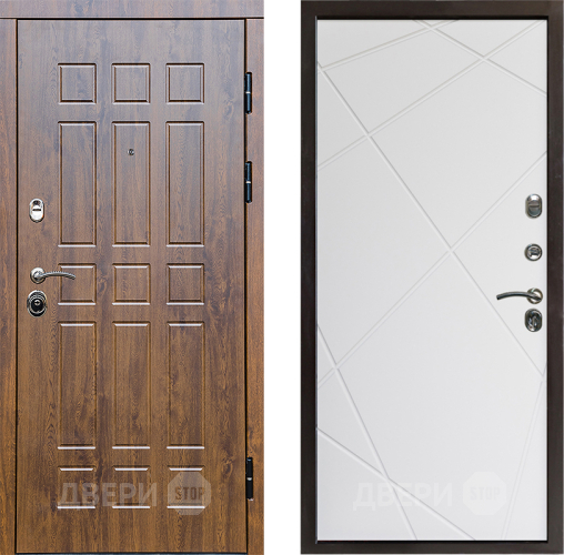 Входная металлическая Дверь Престиж Стандарт Лучи Бетон белый в Голицыно