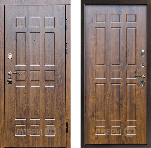 Входная металлическая Дверь Престиж Стандарт Спарта Дуб в Голицыно