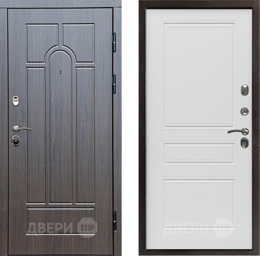 Входная металлическая Дверь Престиж Арка Классика Лиственница белая в Голицыно