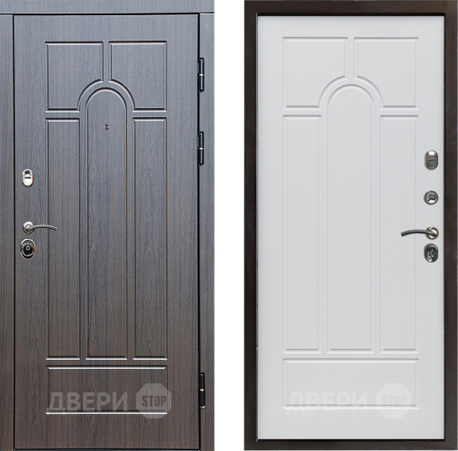 Входная металлическая Дверь Престиж Арка Арка Белое дерево в Голицыно