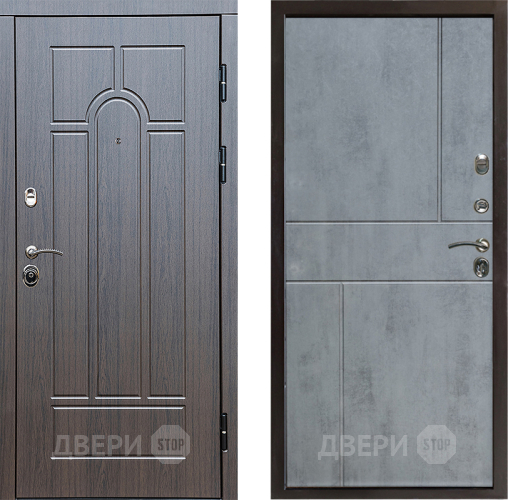 Входная металлическая Дверь Престиж Арка Горизонт Бетон темный в Голицыно