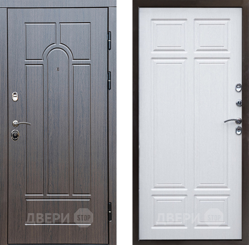 Входная металлическая Дверь Престиж Арка Премиум Лиственница белая в Голицыно