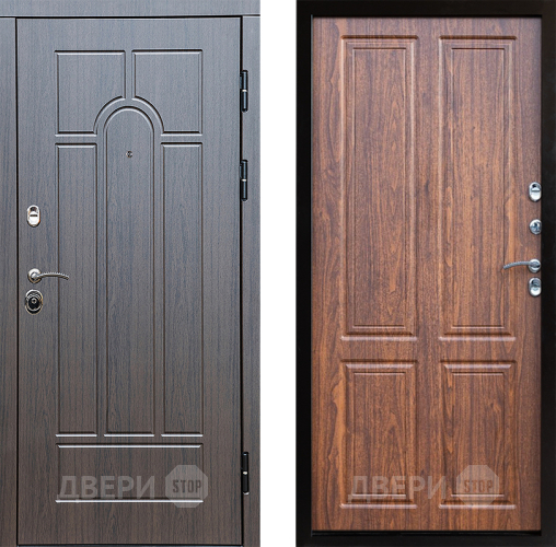 Входная металлическая Дверь Престиж Арка Премиум Орех светлый в Голицыно