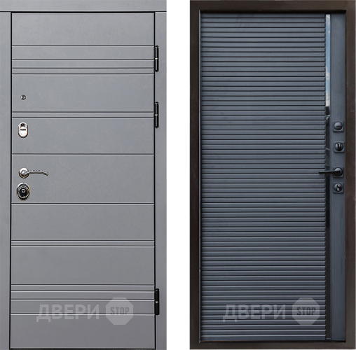 Входная металлическая Дверь Престиж Линия Грэй Porte Черный кварц в Голицыно