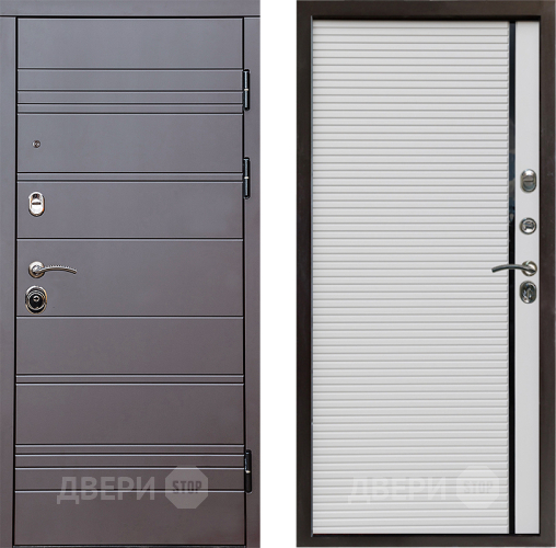 Входная металлическая Дверь Престиж Линия Браун Porte Белый в Голицыно