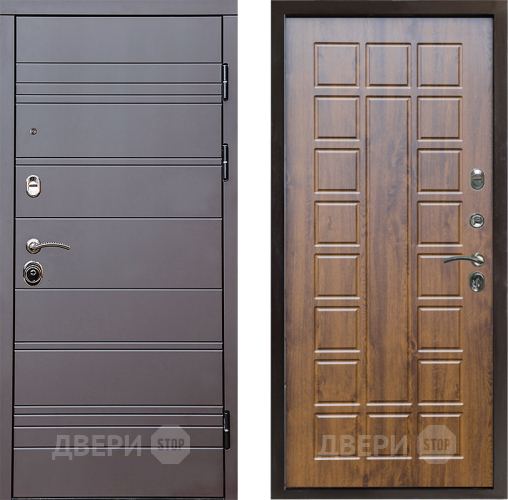 Входная металлическая Дверь Престиж Линия Браун Престиж Дуб в Голицыно