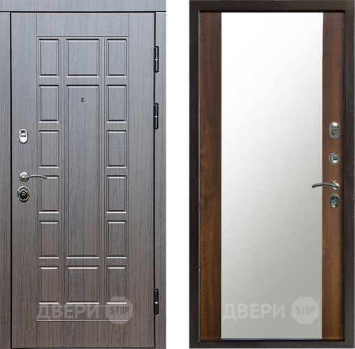 Входная металлическая Дверь Престиж Престиж Зеркало Дуб в Голицыно