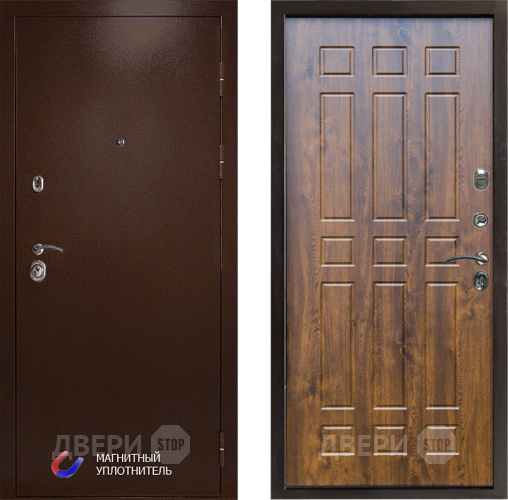 Входная металлическая Дверь Престиж Медь Спарта Дуб в Голицыно
