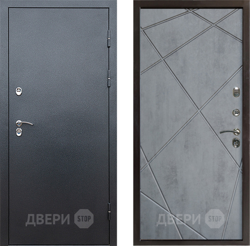 Входная металлическая Дверь Престиж TERMO с терморазрывом Снегирь Серебро Лучи Бетон темный в Голицыно