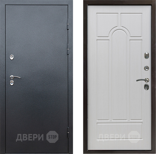 Дверь Престиж TERMO с терморазрывом Снегирь Серебро Арка Лиственница белая в Голицыно