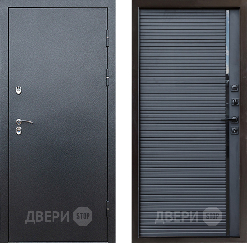 Входная металлическая Дверь Престиж TERMO с терморазрывом Снегирь Серебро Porte Черный кварц в Голицыно